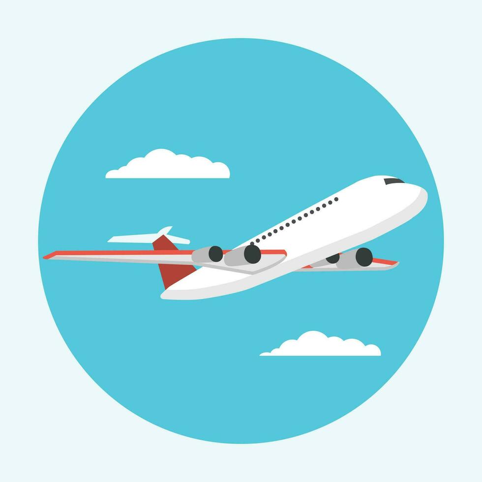 Airplane. Flat vector illustration