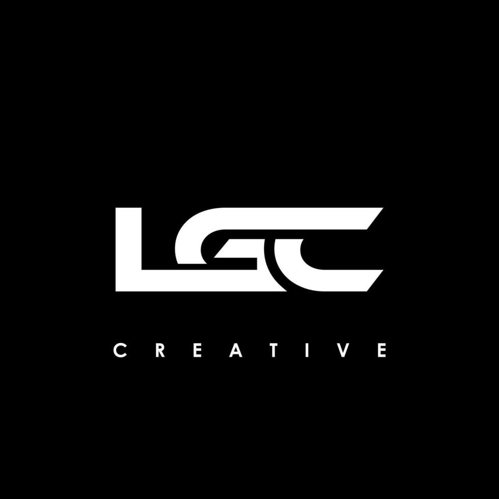 LGC letra inicial logo diseño modelo vector ilustración