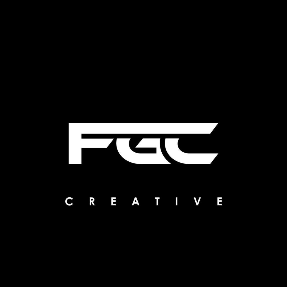 fgc letra inicial logo diseño modelo vector ilustración