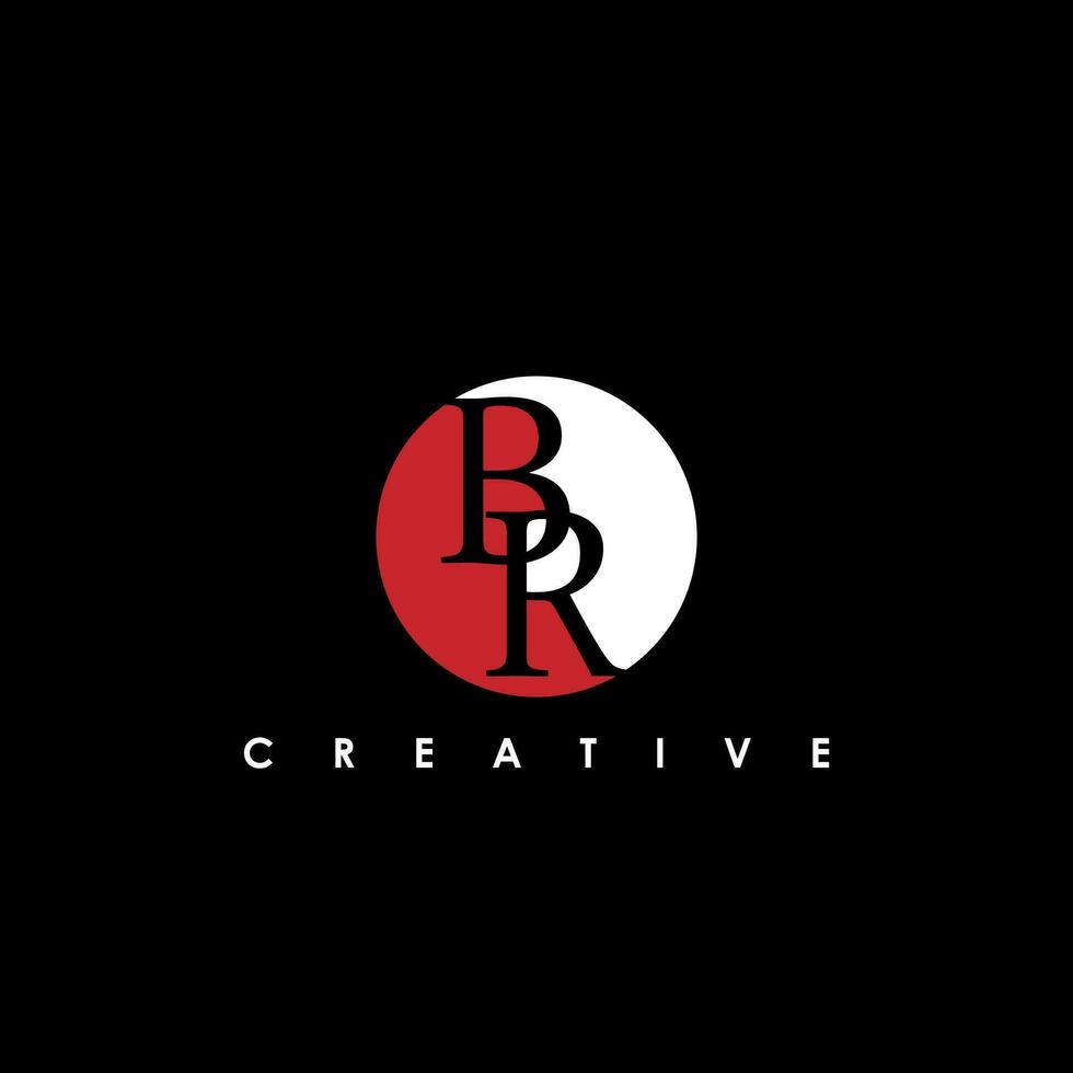 BR Letter Initial Logo Design Template Vector Illustration
