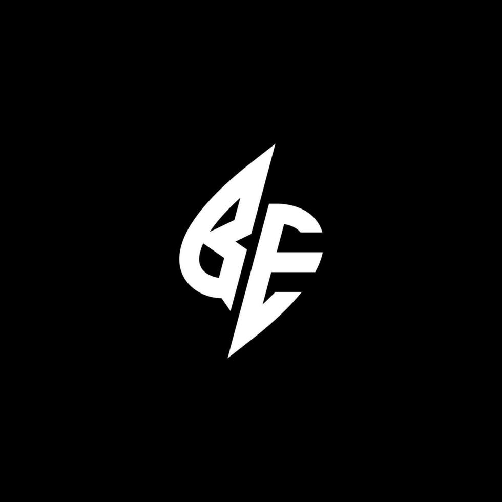 BE monogram logo esport or gaming initial concept vector