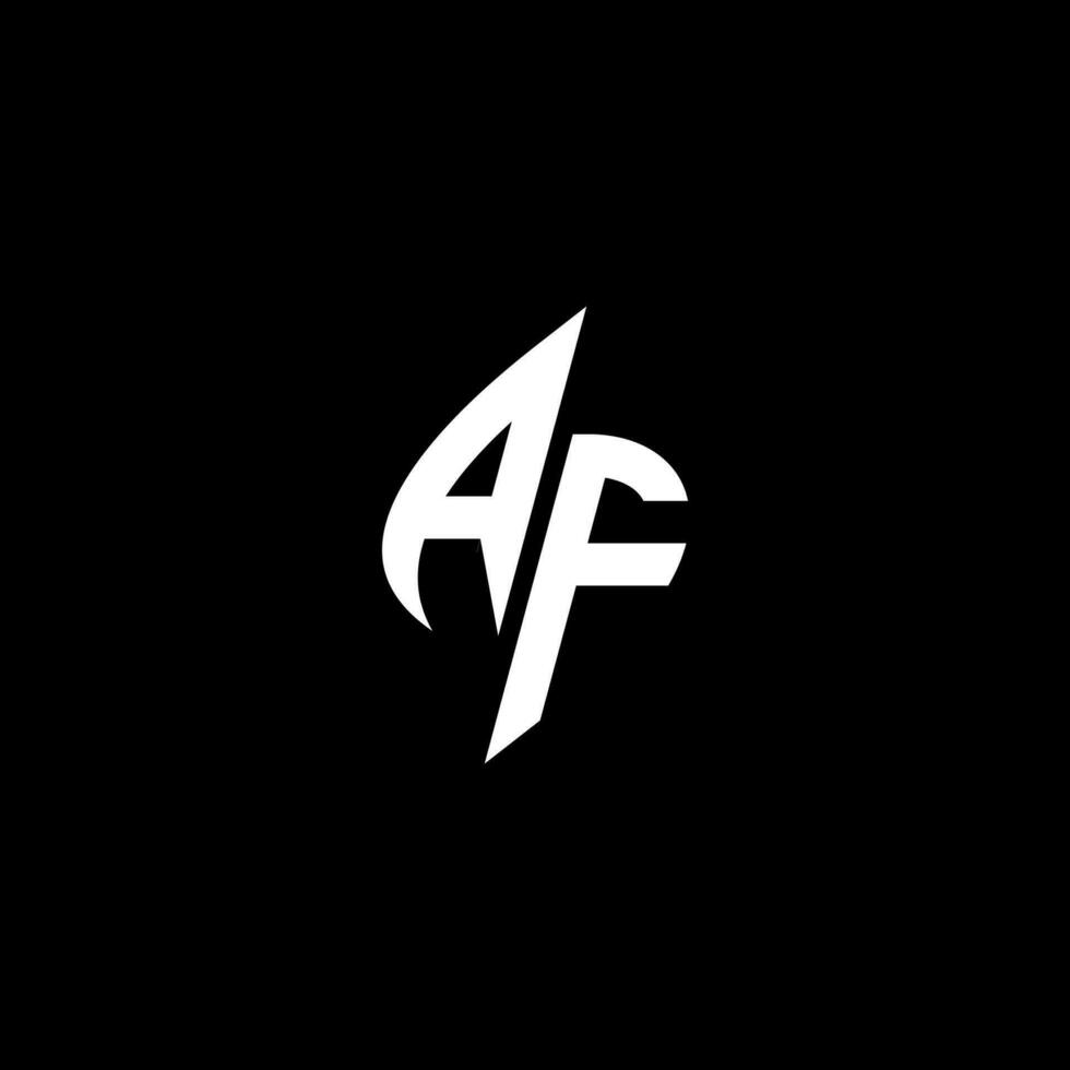 af monograma logo deporte o juego de azar inicial concepto vector