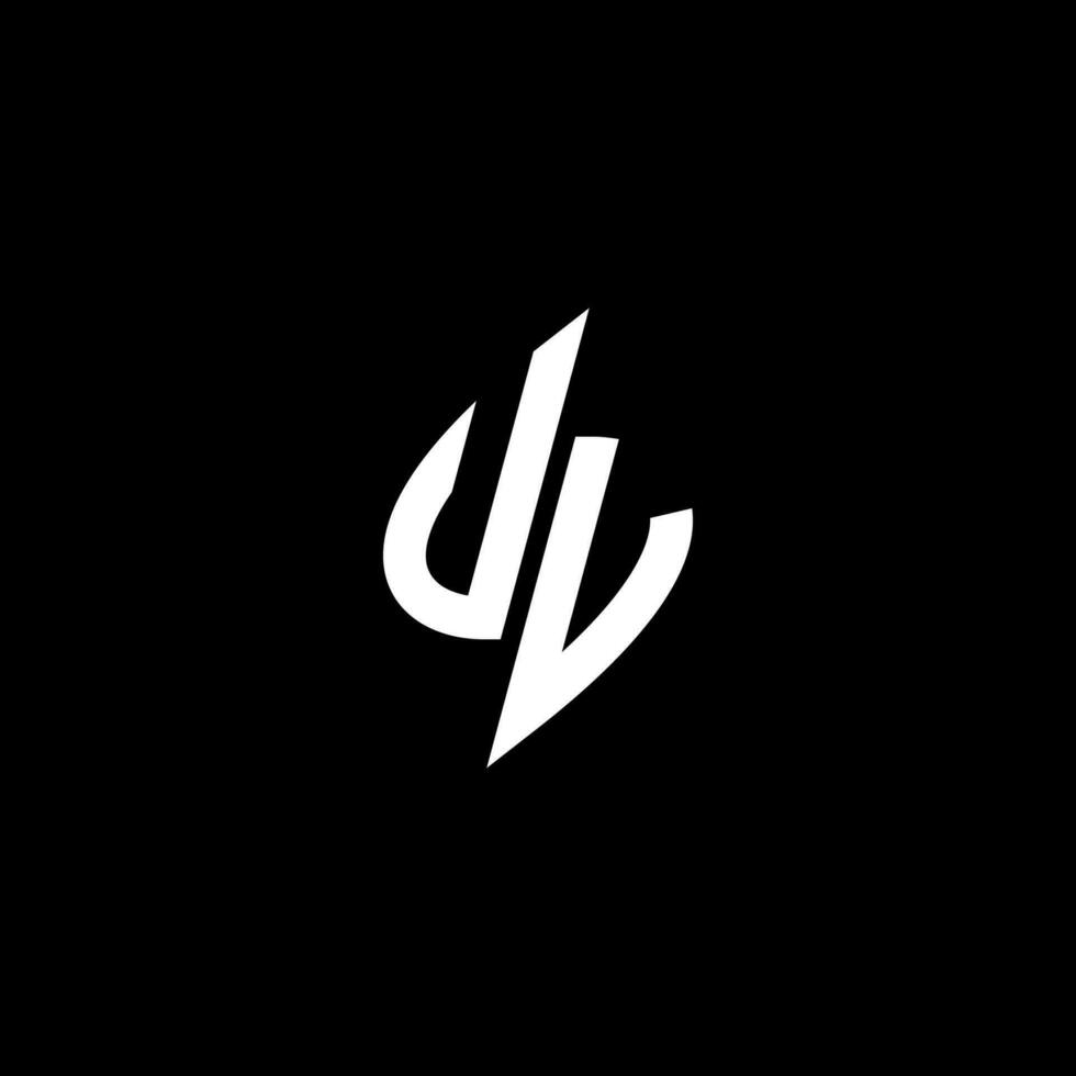 UV monogram logo esport or gaming initial concept vector