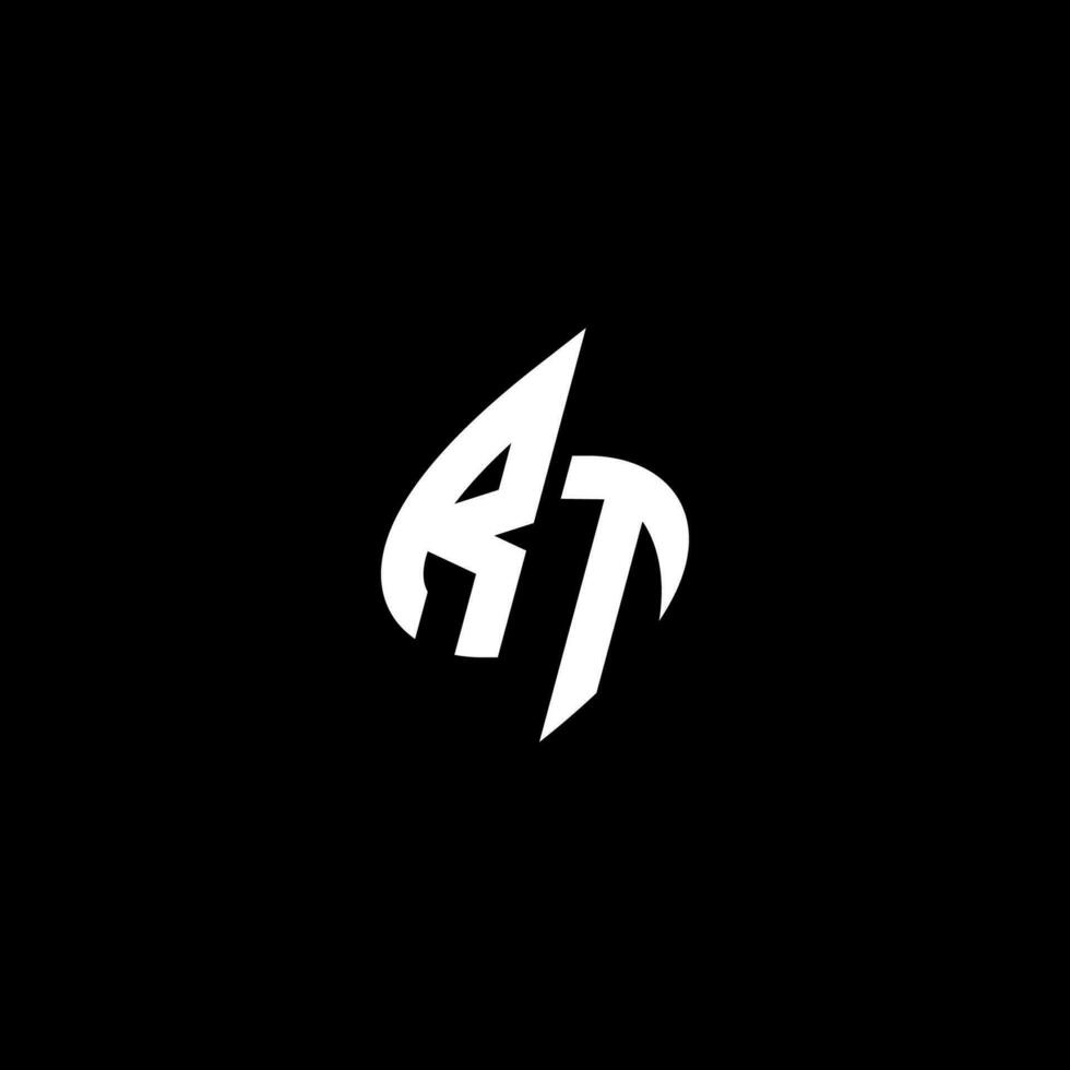 RT monogram logo esport or gaming initial concept vector