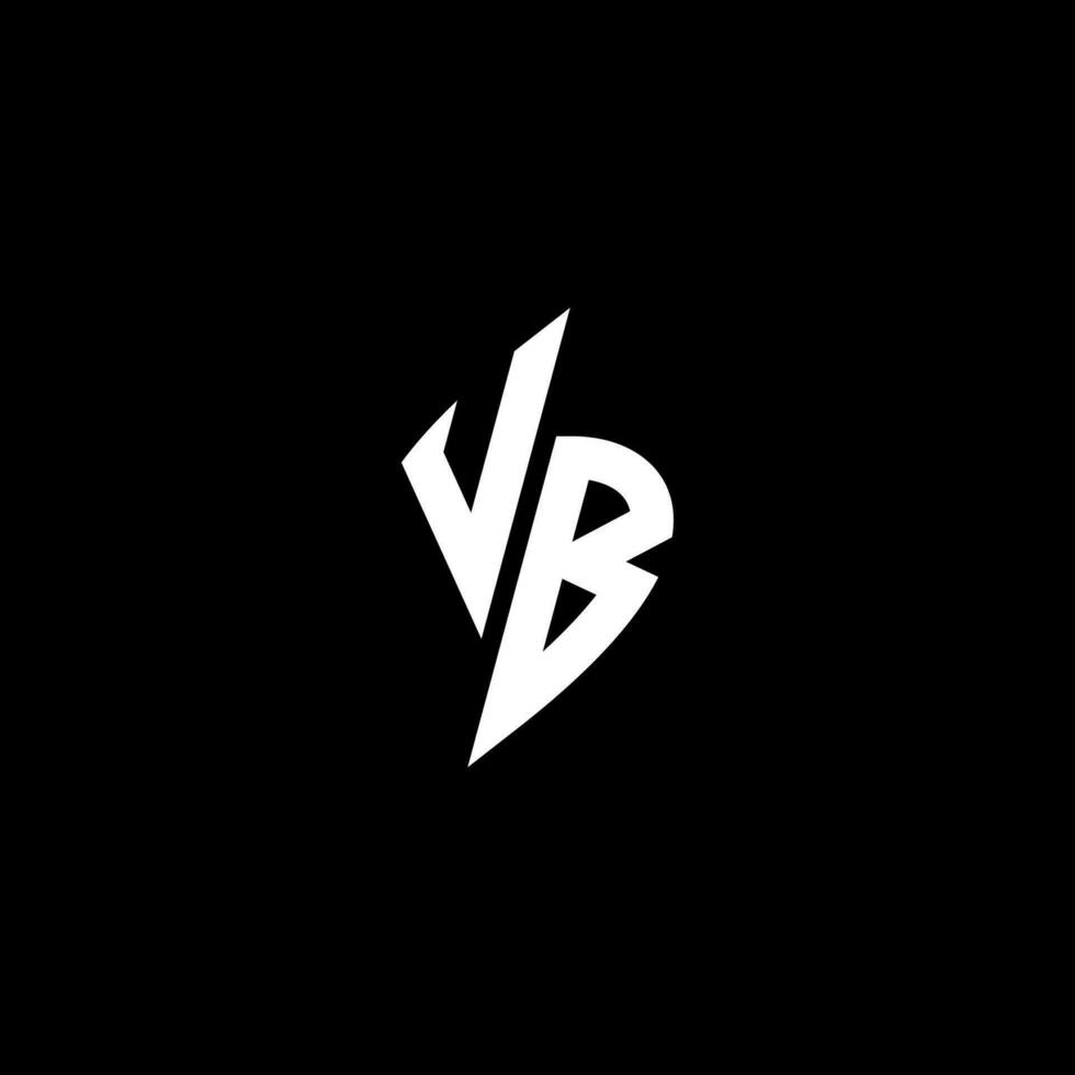 VB monogram logo esport or gaming initial concept vector