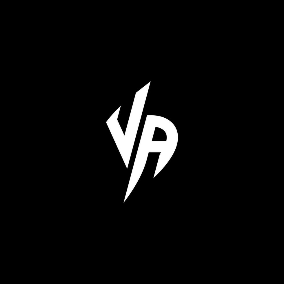 VA monogram logo esport or gaming initial concept vector