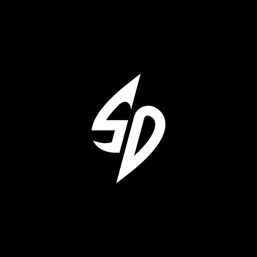 SO monogram logo esport or gaming initial concept vector