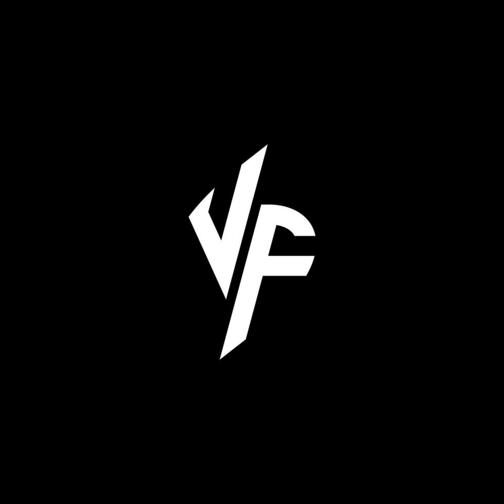 VF monogram logo esport or gaming initial concept vector