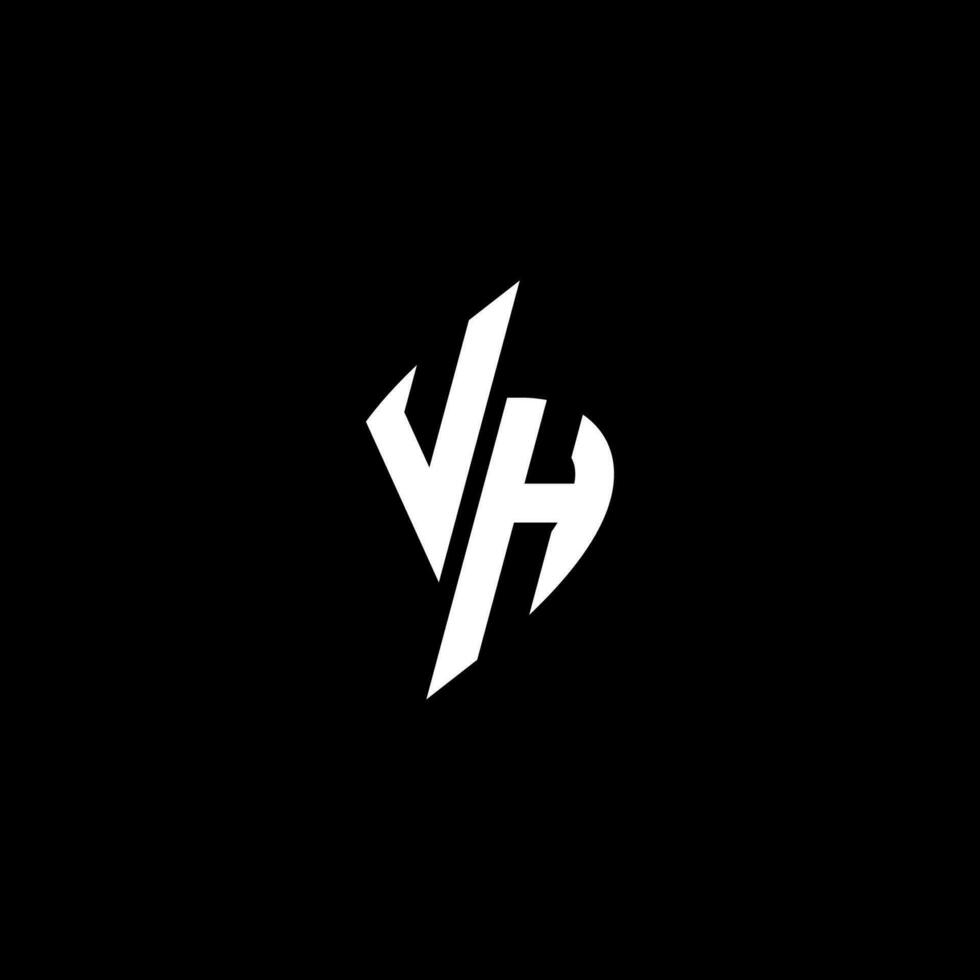 VH monogram logo esport or gaming initial concept vector