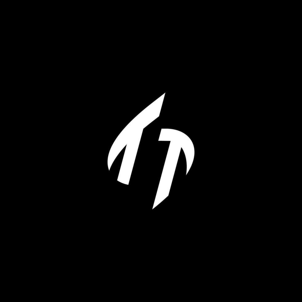 TT monogram logo esport or gaming initial concept vector