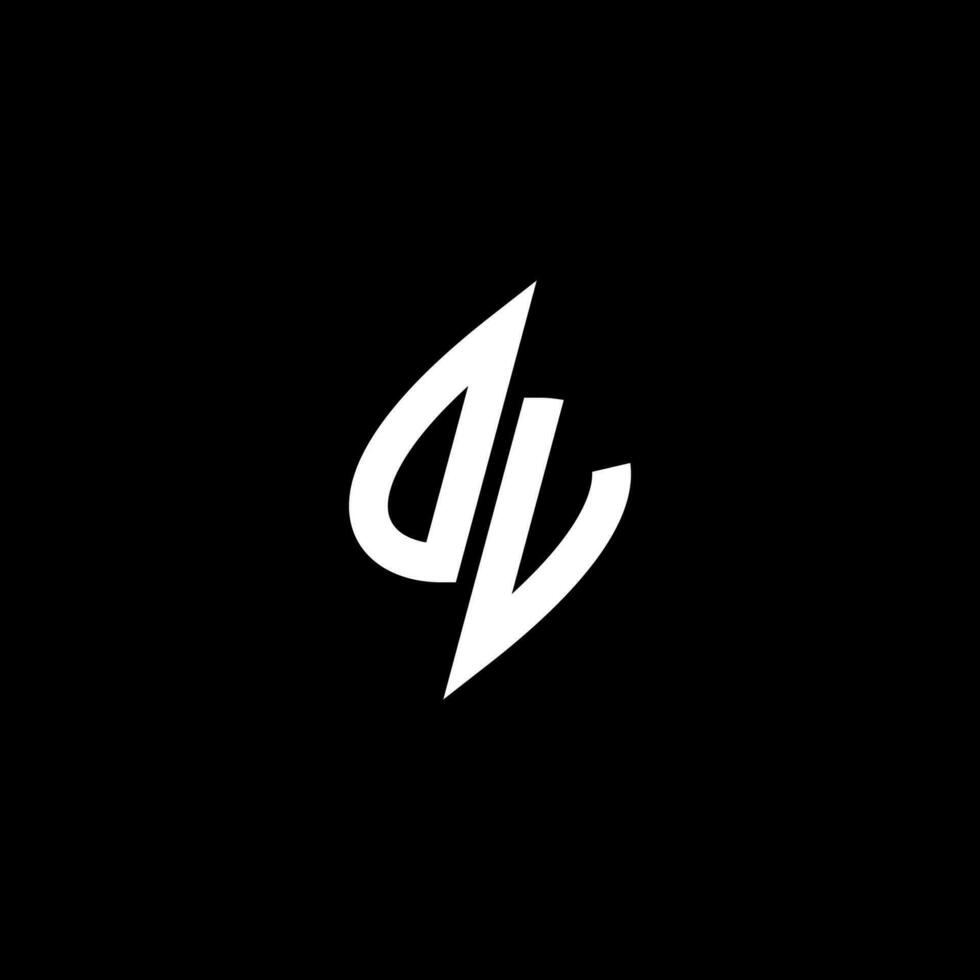 dv monograma logo deporte o juego de azar inicial concepto vector