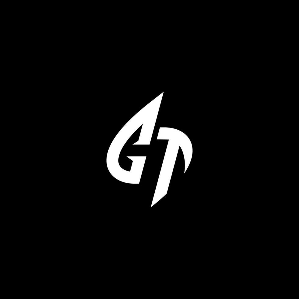 CT monogram logo esport or gaming initial concept vector