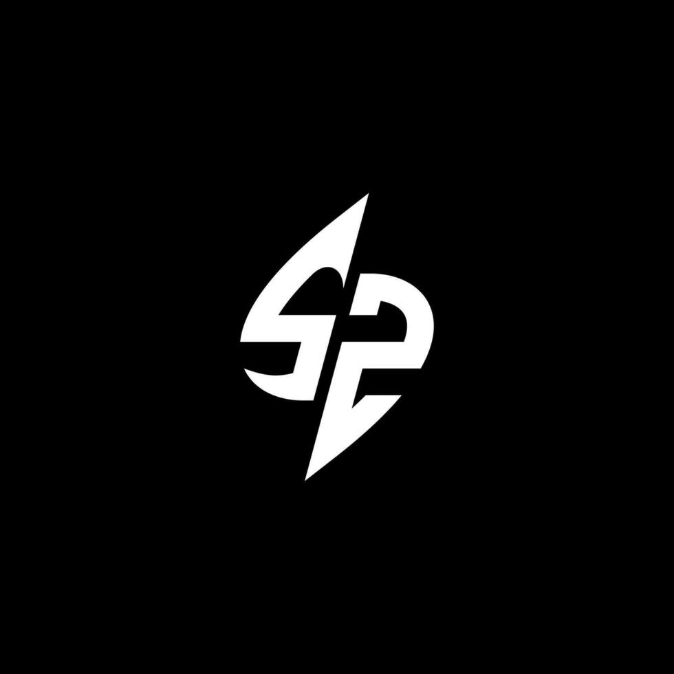 SZ monogram logo esport or gaming initial concept vector