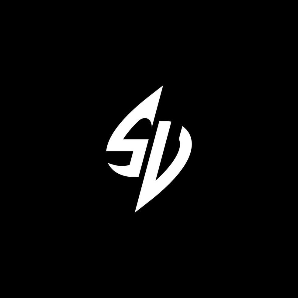 SU monogram logo esport or gaming initial concept vector