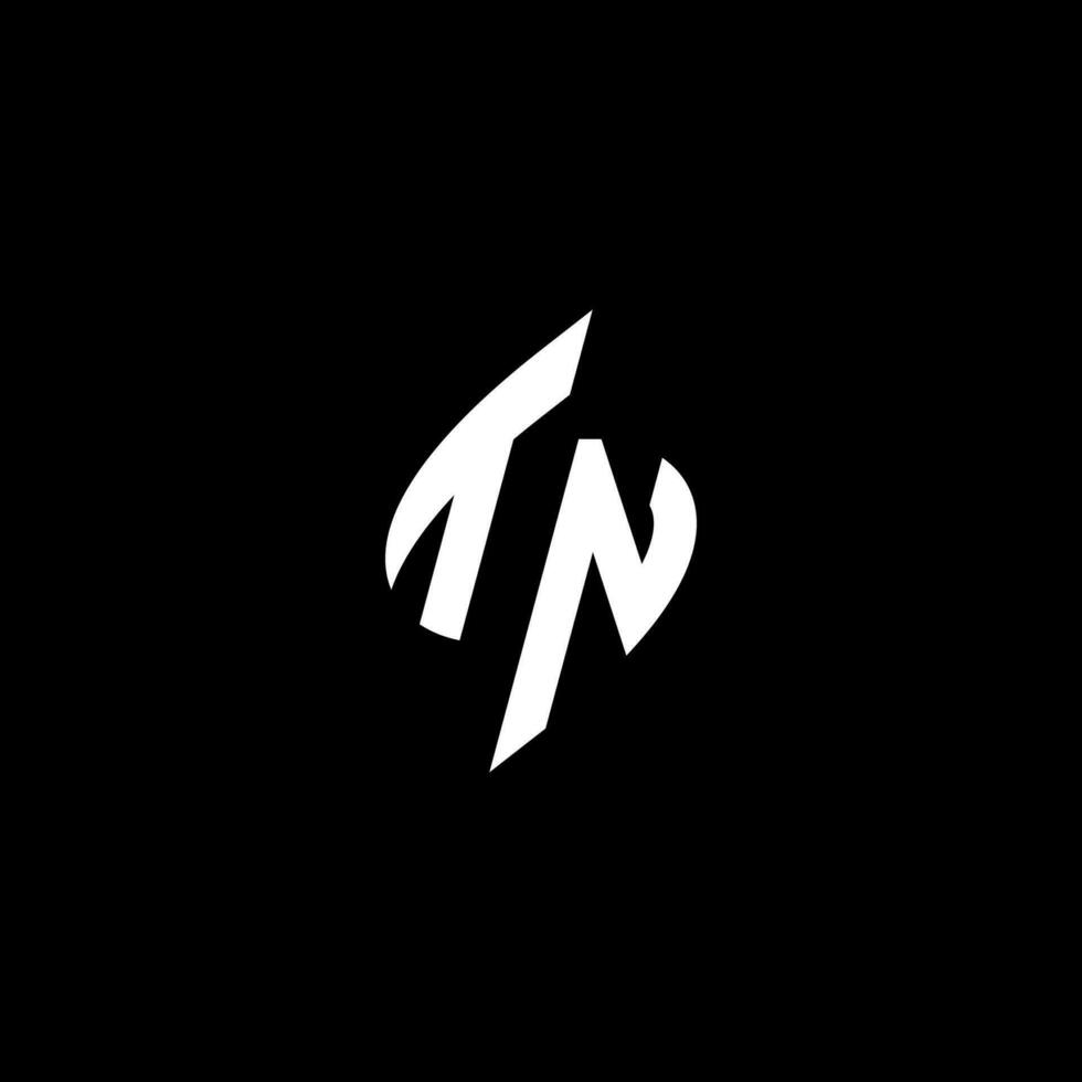 TN monogram logo esport or gaming initial concept vector