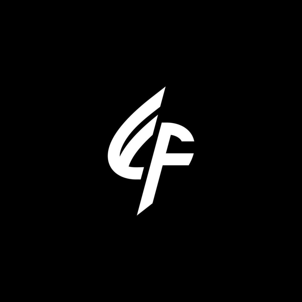 FF monogram logo esport or gaming initial concept vector