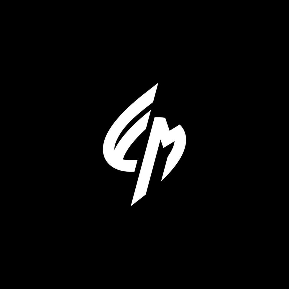 FM monogram logo esport or gaming initial concept vector