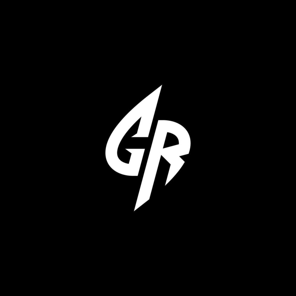 CR monogram logo esport or gaming initial concept vector