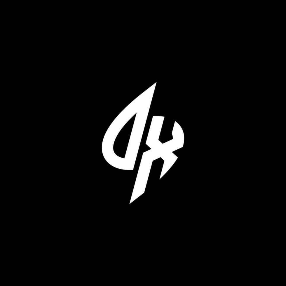 DX monogram logo esport or gaming initial concept vector