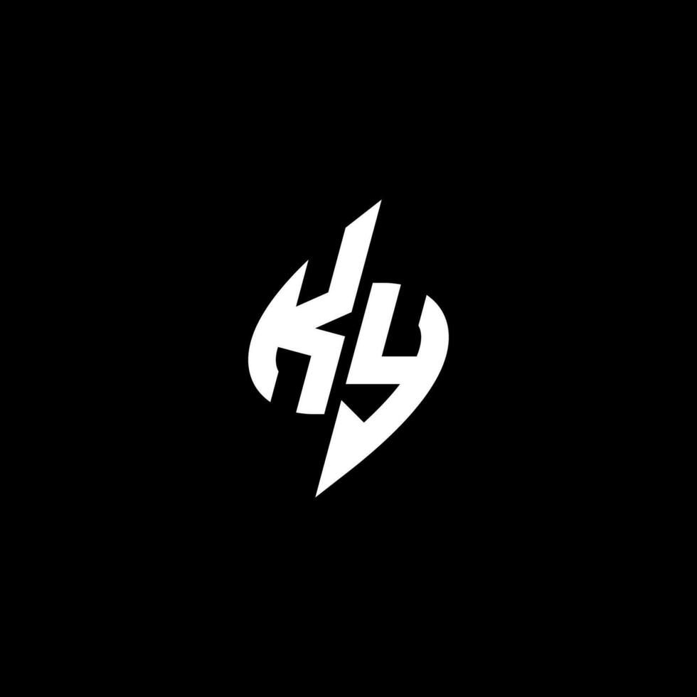 KY monogram logo esport or gaming initial concept vector