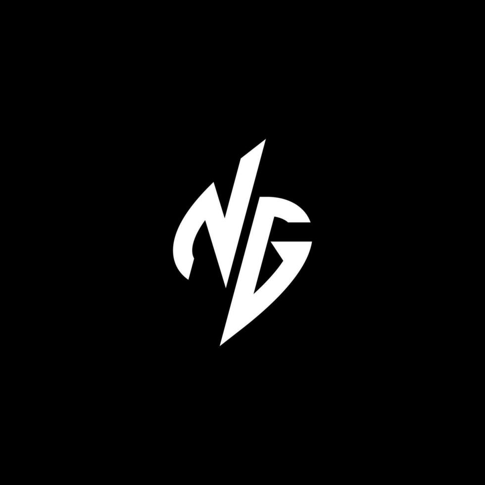 NG monogram logo esport or gaming initial concept vector