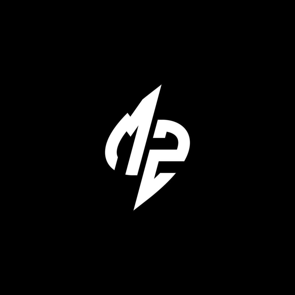 MZ monogram logo esport or gaming initial concept vector