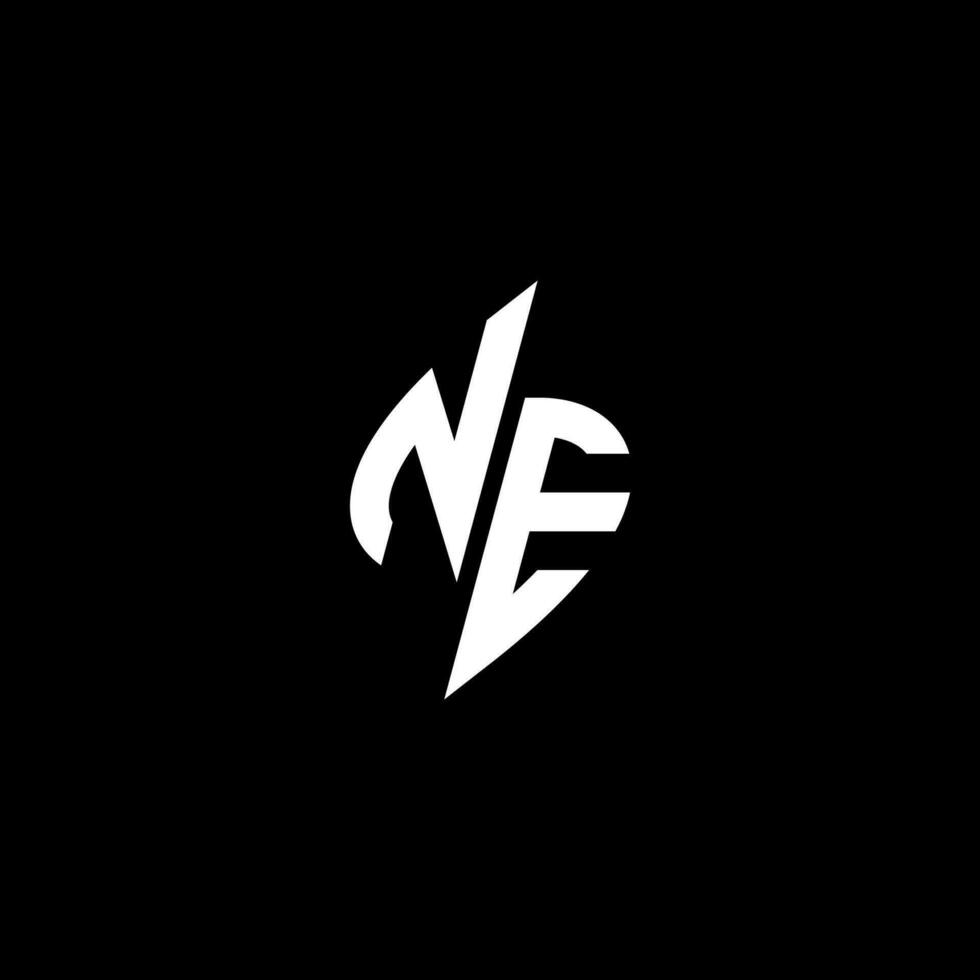 NE monogram logo esport or gaming initial concept vector