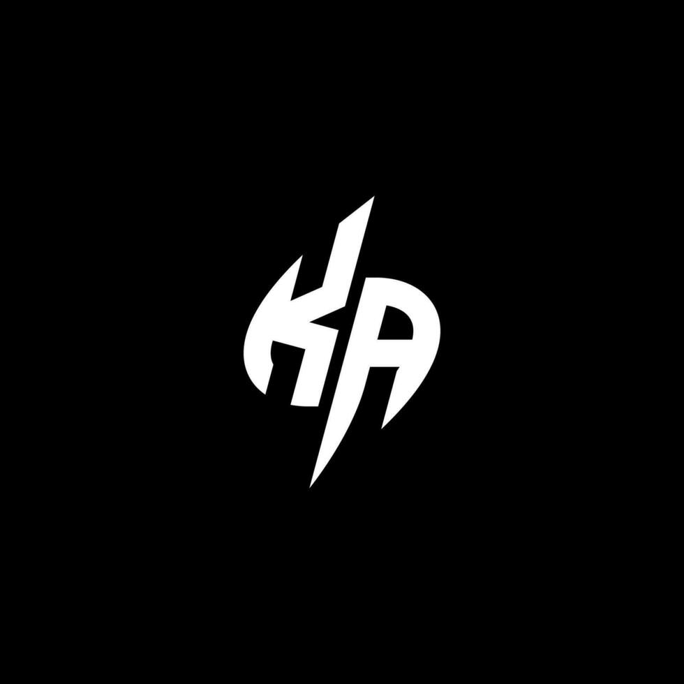 KA monogram logo esport or gaming initial concept vector