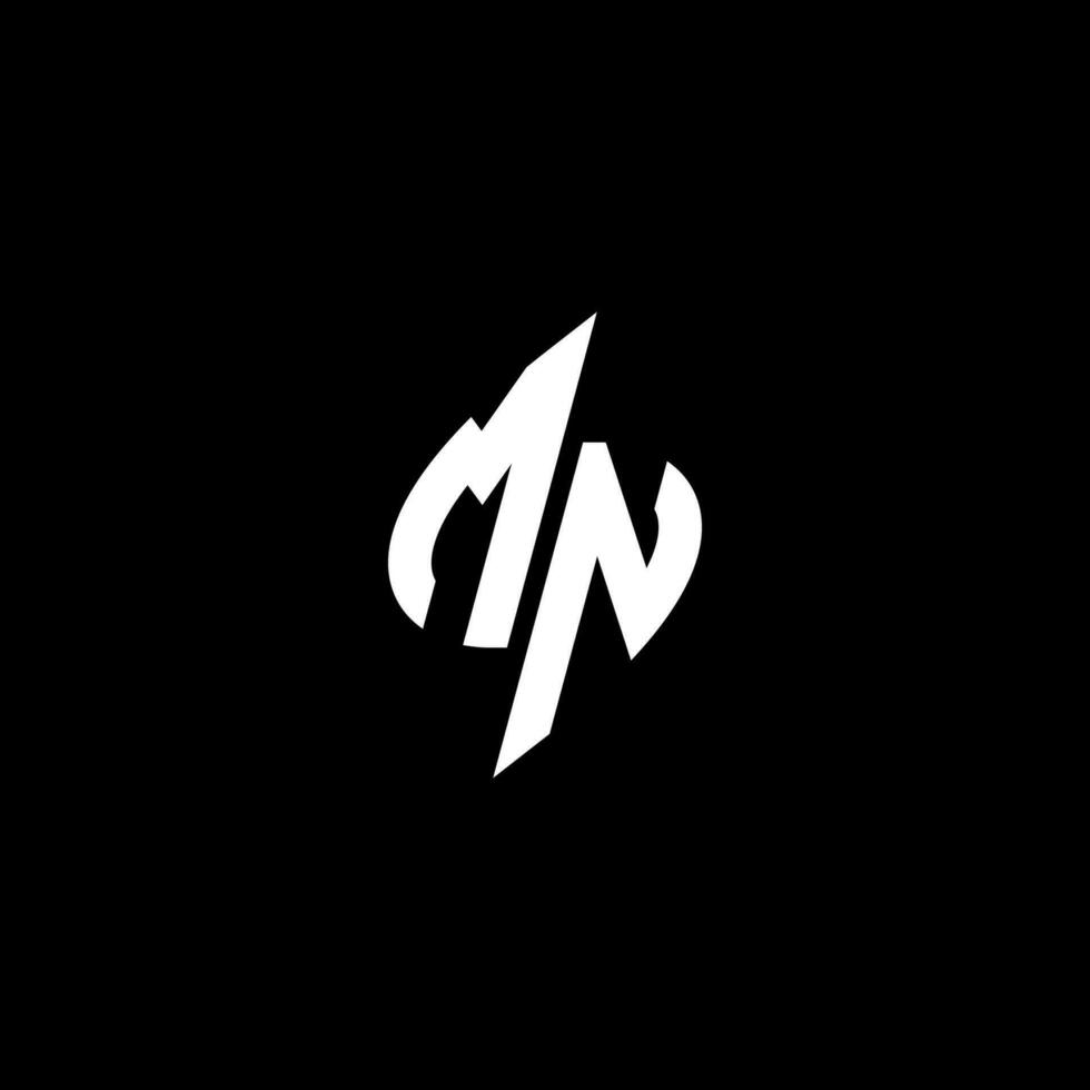 MN monogram logo esport or gaming initial concept vector