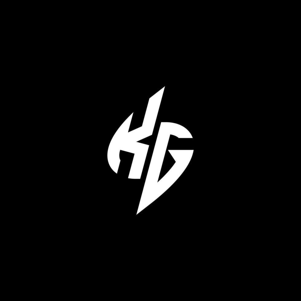 KG monogram logo esport or gaming initial concept vector