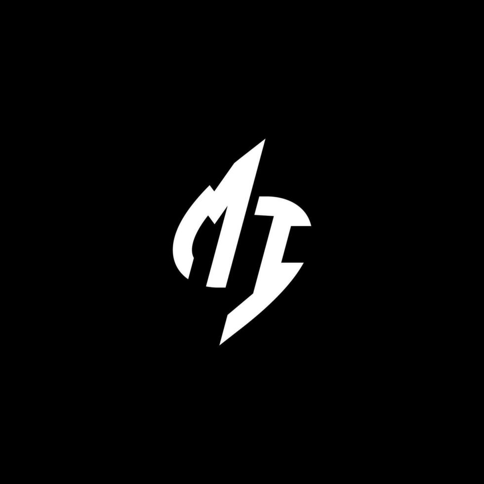 MI monogram logo esport or gaming initial concept vector