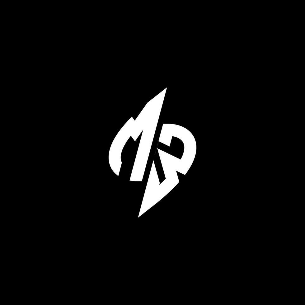 MW monogram logo esport or gaming initial concept vector