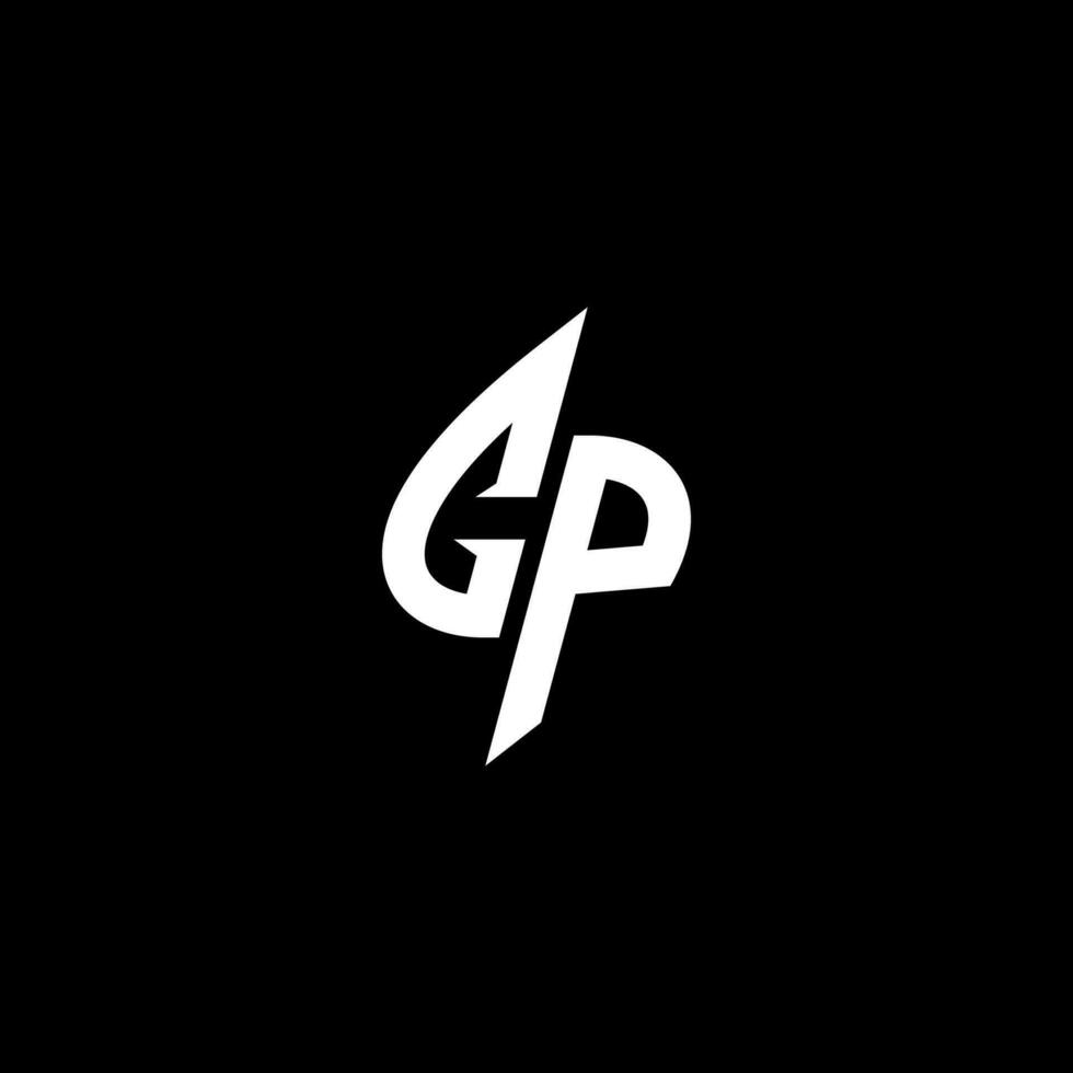 CP monogram logo esport or gaming initial concept vector