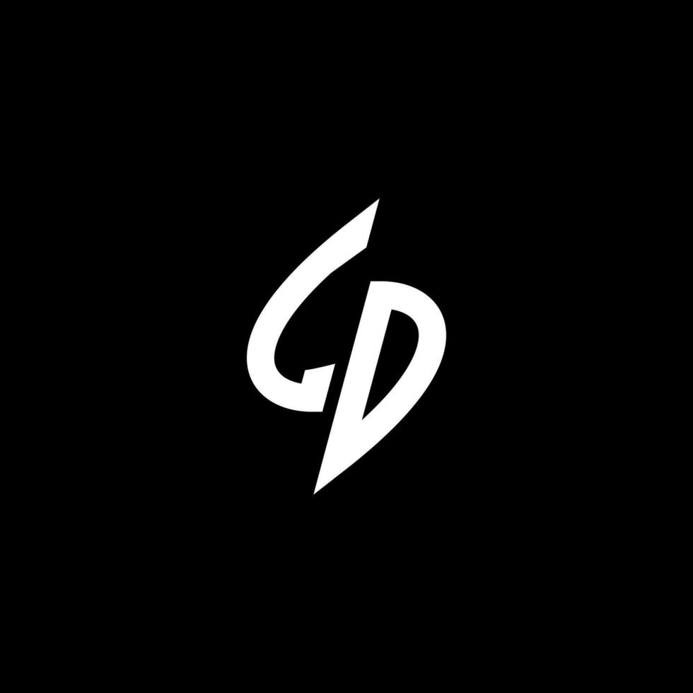 LD monogram logo esport or gaming initial concept vector