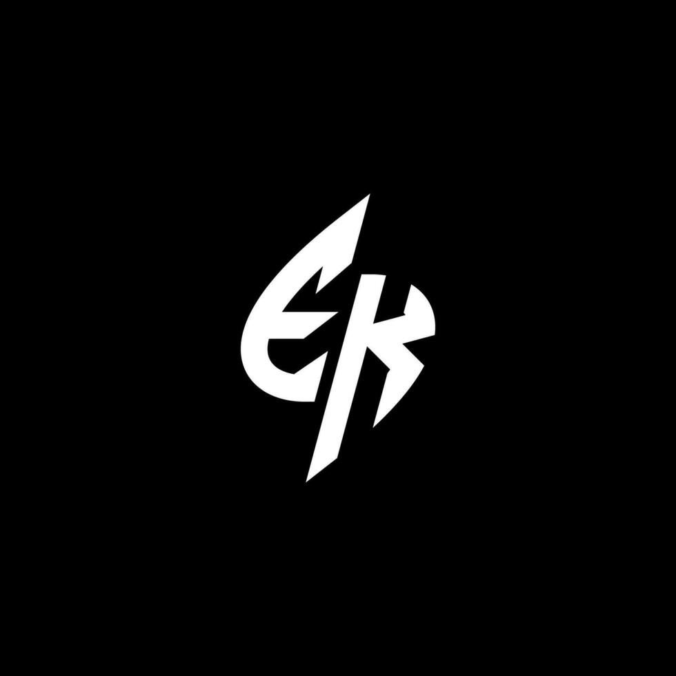 EK monogram logo esport or gaming initial concept vector