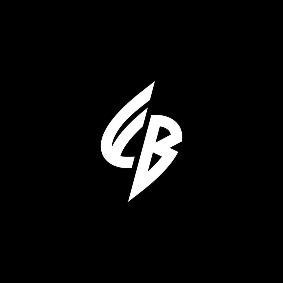 FB monogram logo esport or gaming initial concept vector