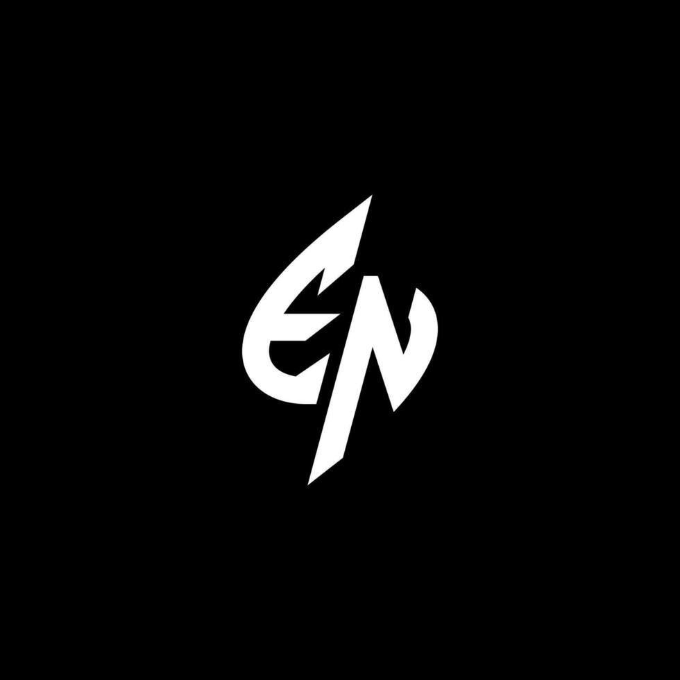 EN monogram logo esport or gaming initial concept vector
