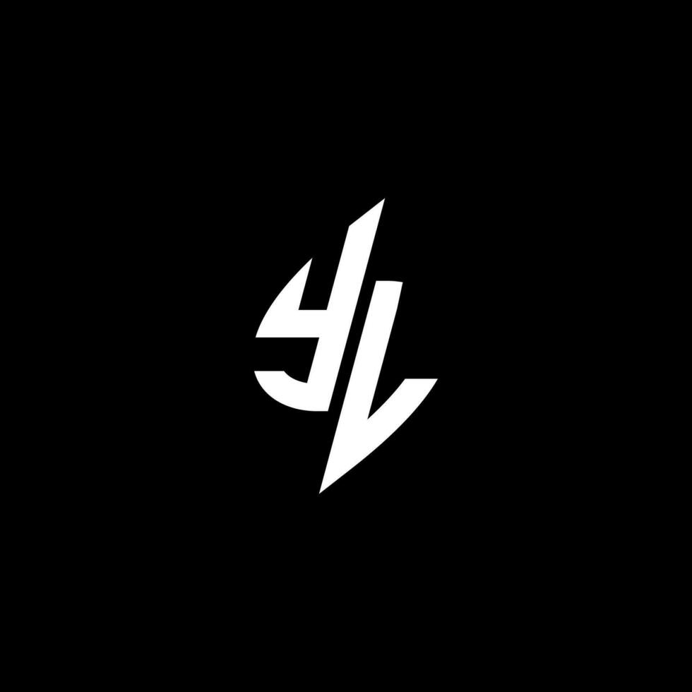 YL monogram logo esport or gaming initial concept vector