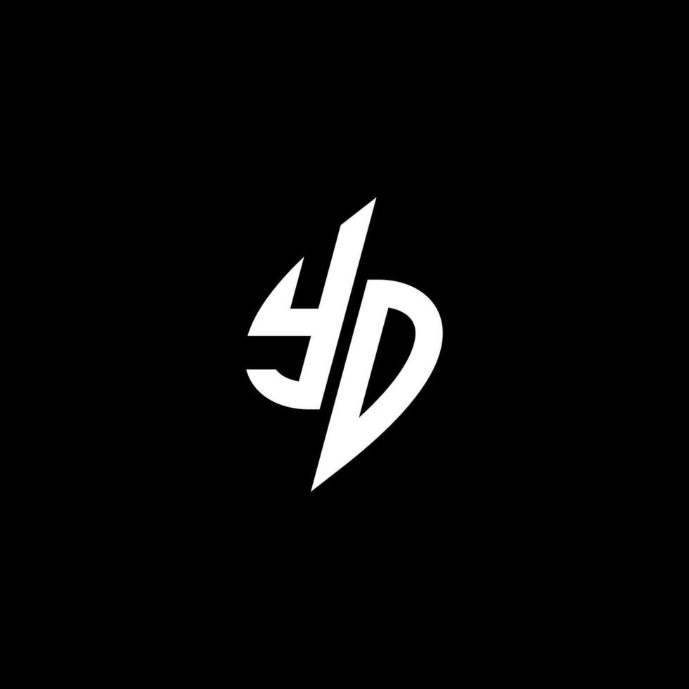 YD monogram logo esport or gaming initial concept vector