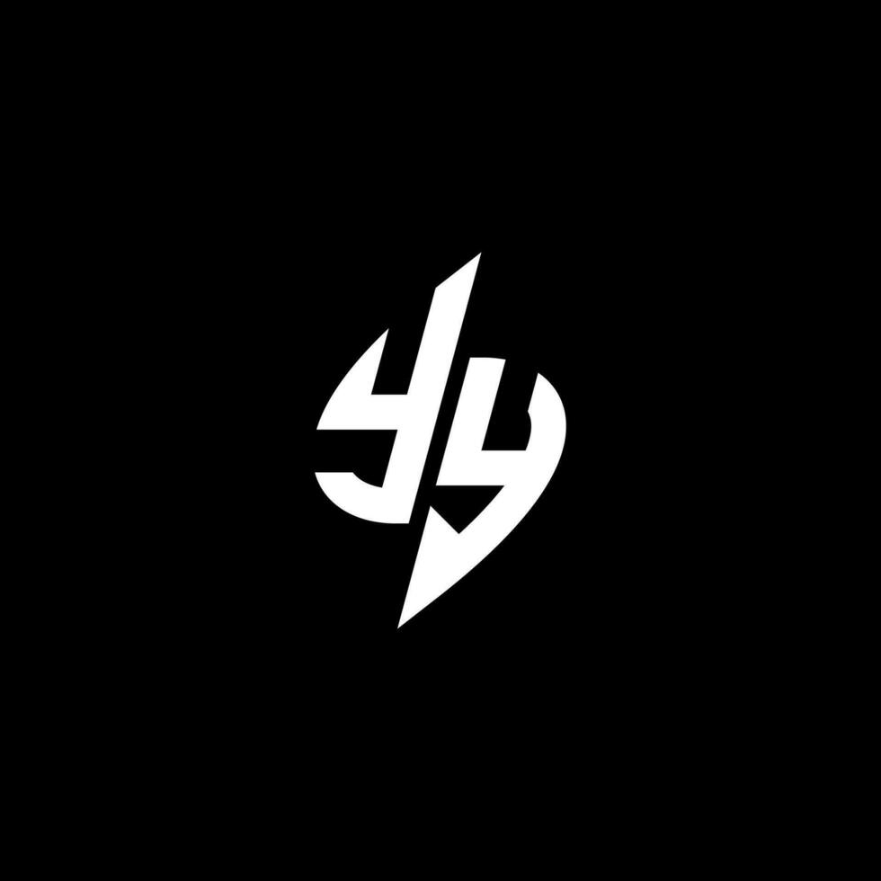 YY monogram logo esport or gaming initial concept vector