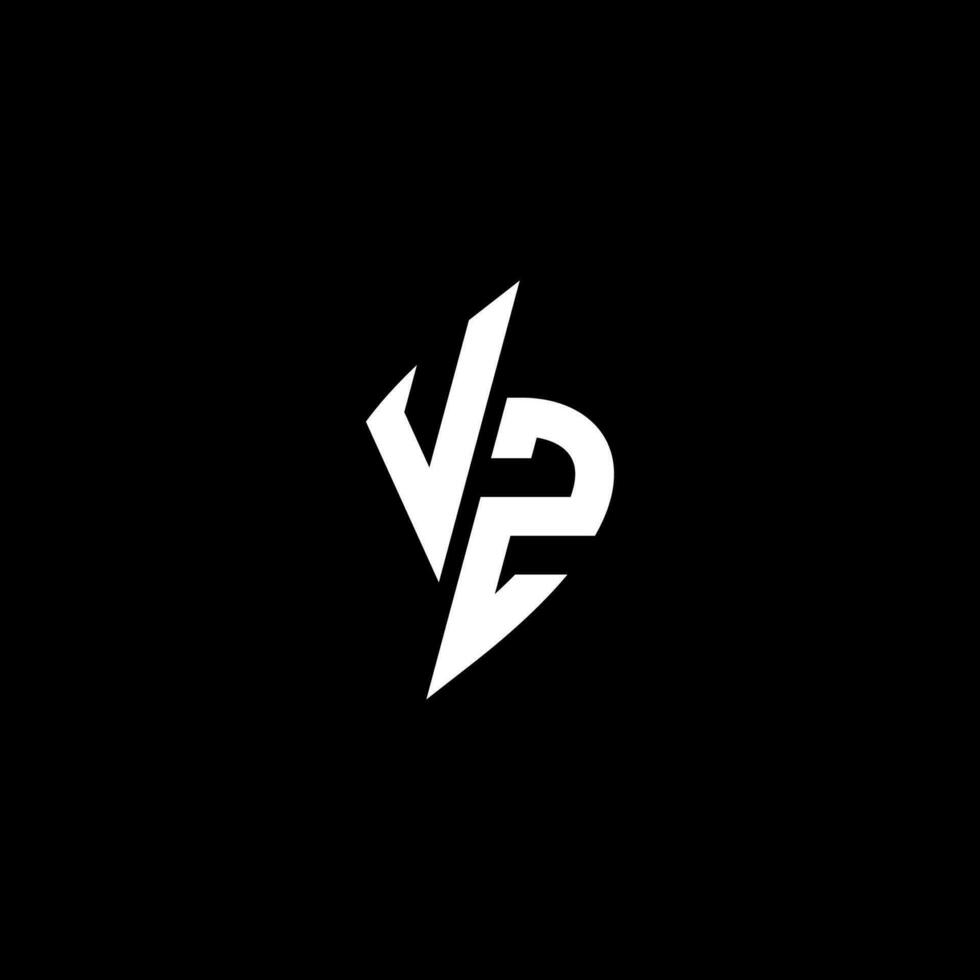 VZ monogram logo esport or gaming initial concept vector