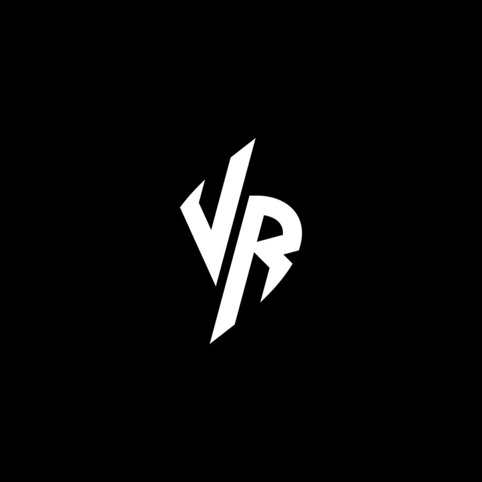 VR monogram logo esport or gaming initial concept vector