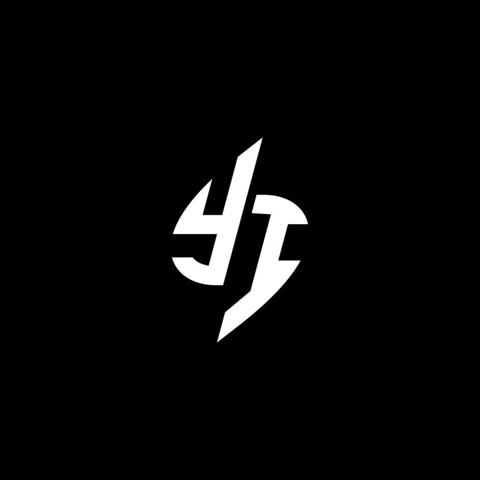 YI monogram logo esport or gaming initial concept vector