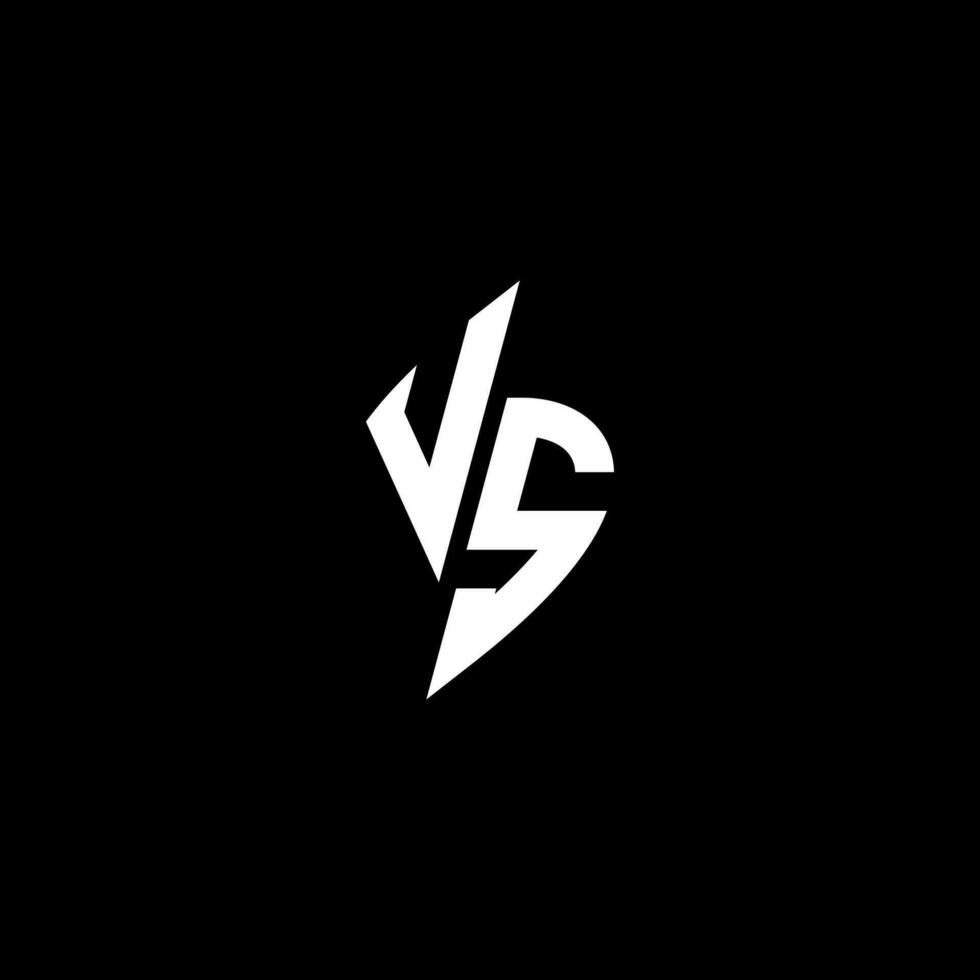 VS monogram logo esport or gaming initial concept vector