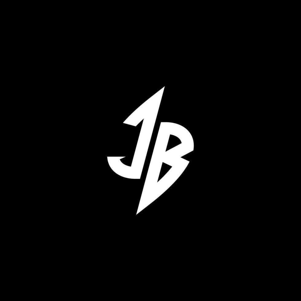 jb monograma logo deporte o juego de azar inicial concepto vector