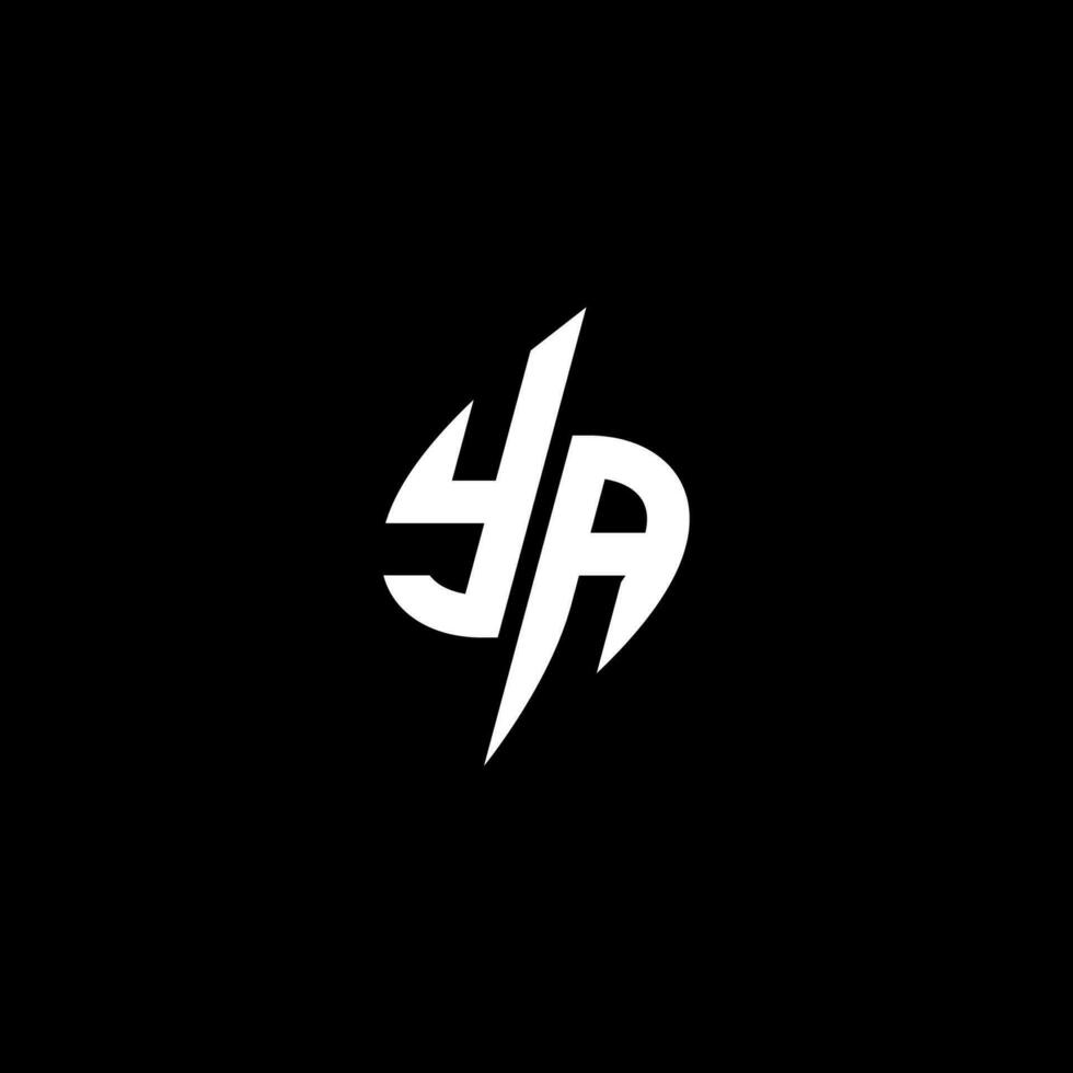 YA monogram logo esport or gaming initial concept vector