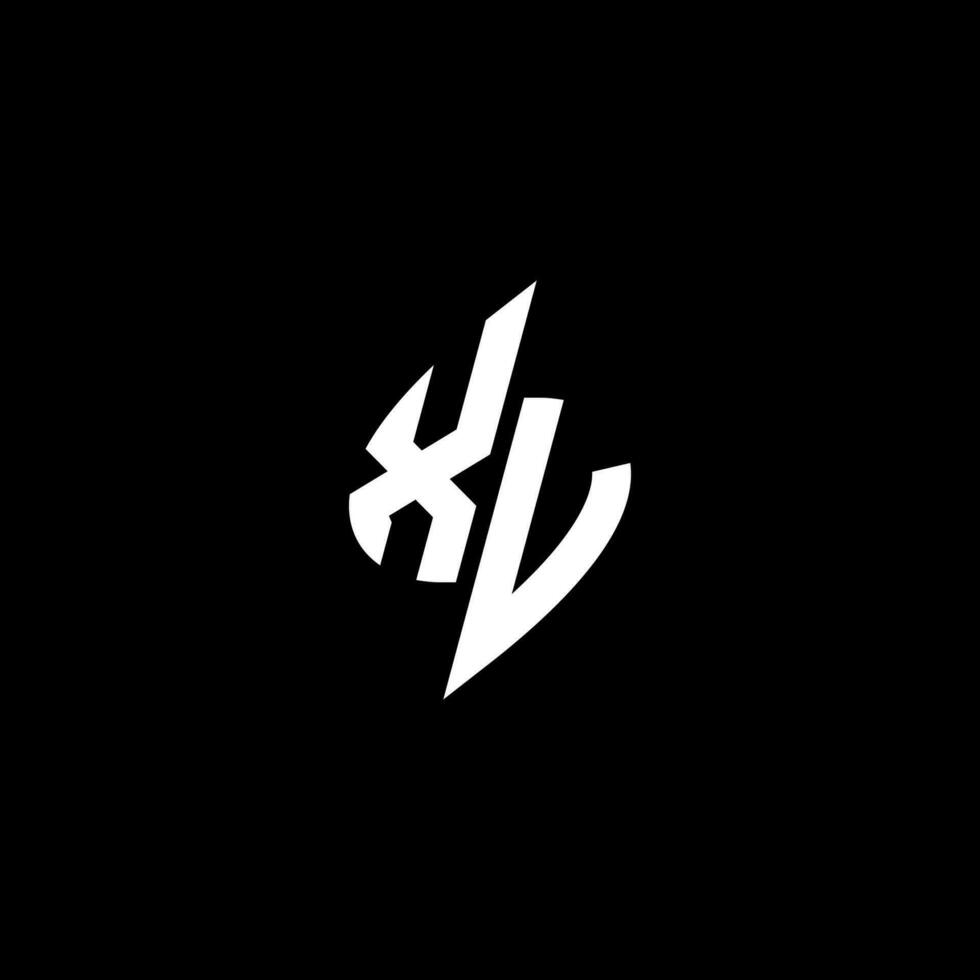 XV monogram logo esport or gaming initial concept vector