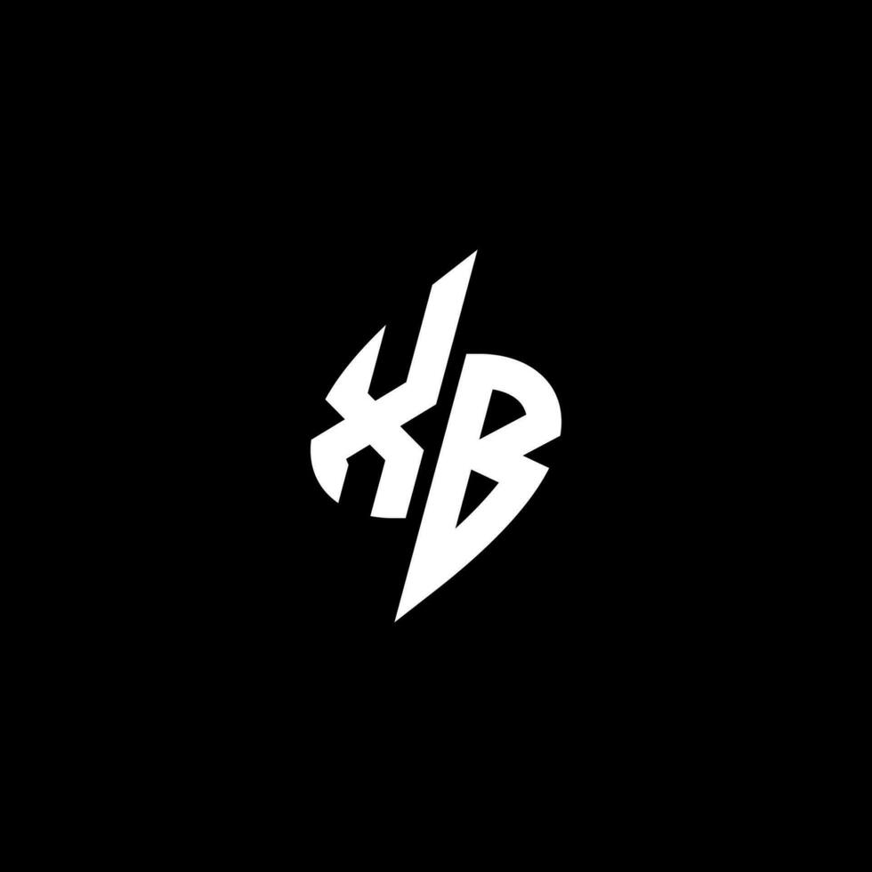 XB monogram logo esport or gaming initial concept vector