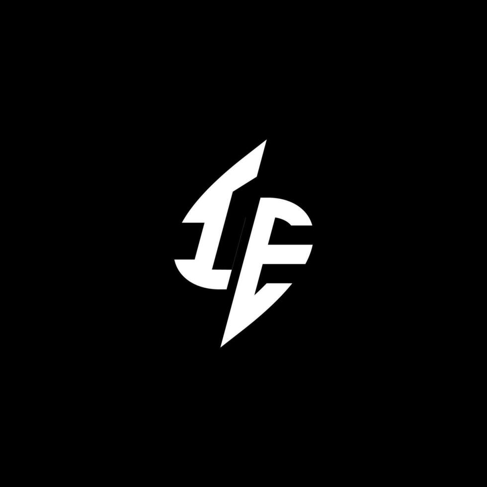 IE monogram logo esport or gaming initial concept vector