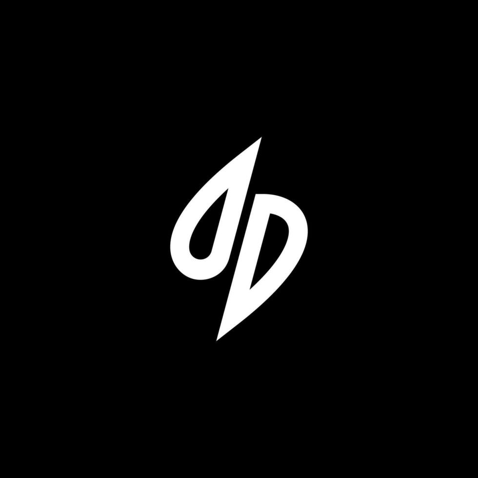 OD monogram logo esport or gaming initial concept vector